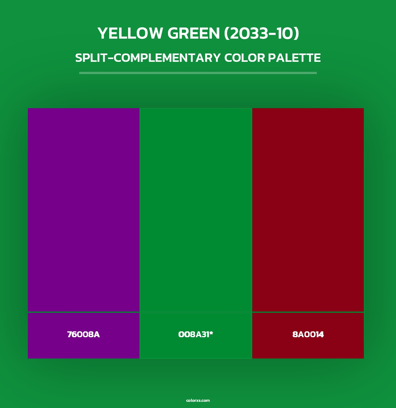 Yellow Green (2033-10) - Split-Complementary Color Palette