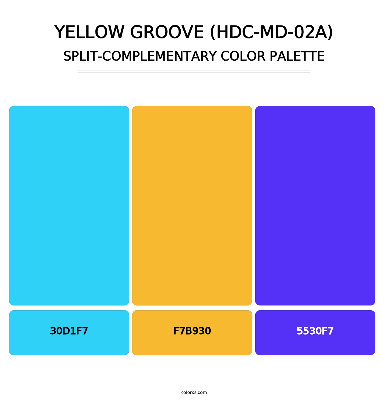 Yellow Groove (HDC-MD-02A) - Split-Complementary Color Palette