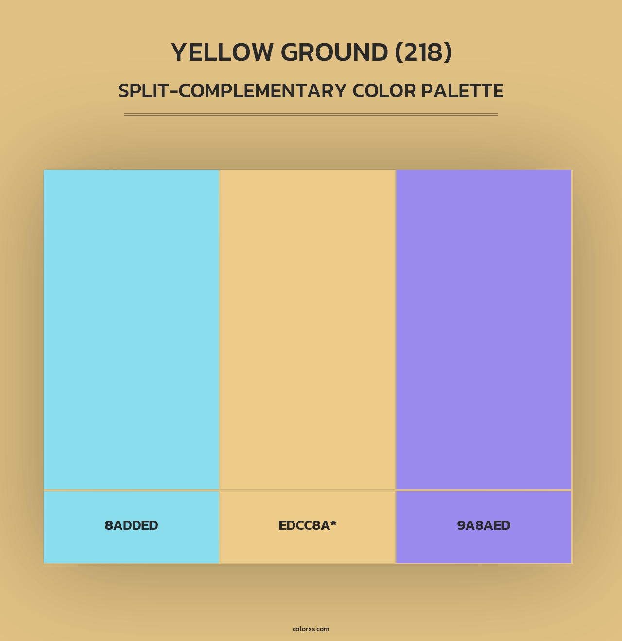 Yellow Ground (218) - Split-Complementary Color Palette