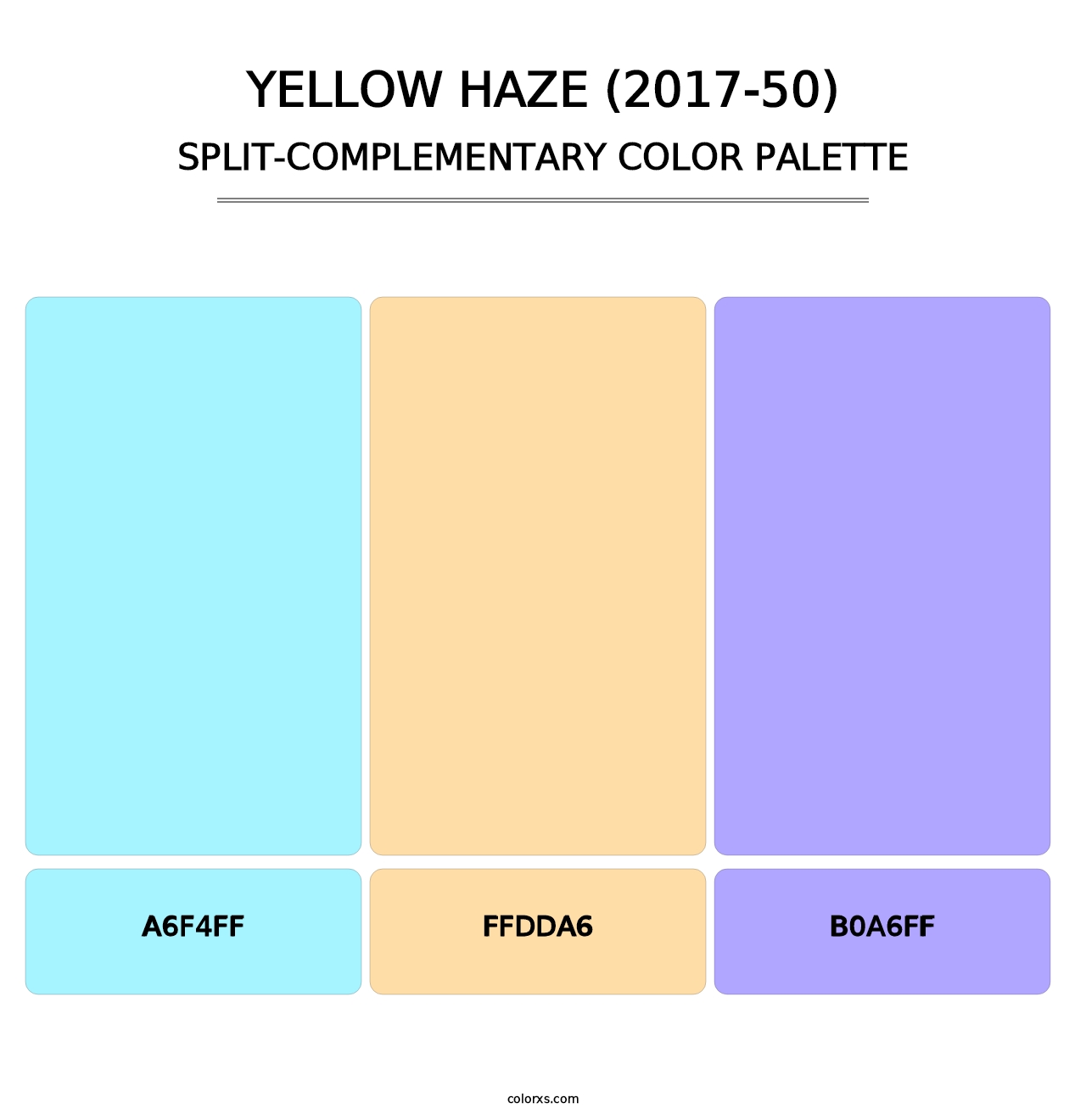 Yellow Haze (2017-50) - Split-Complementary Color Palette