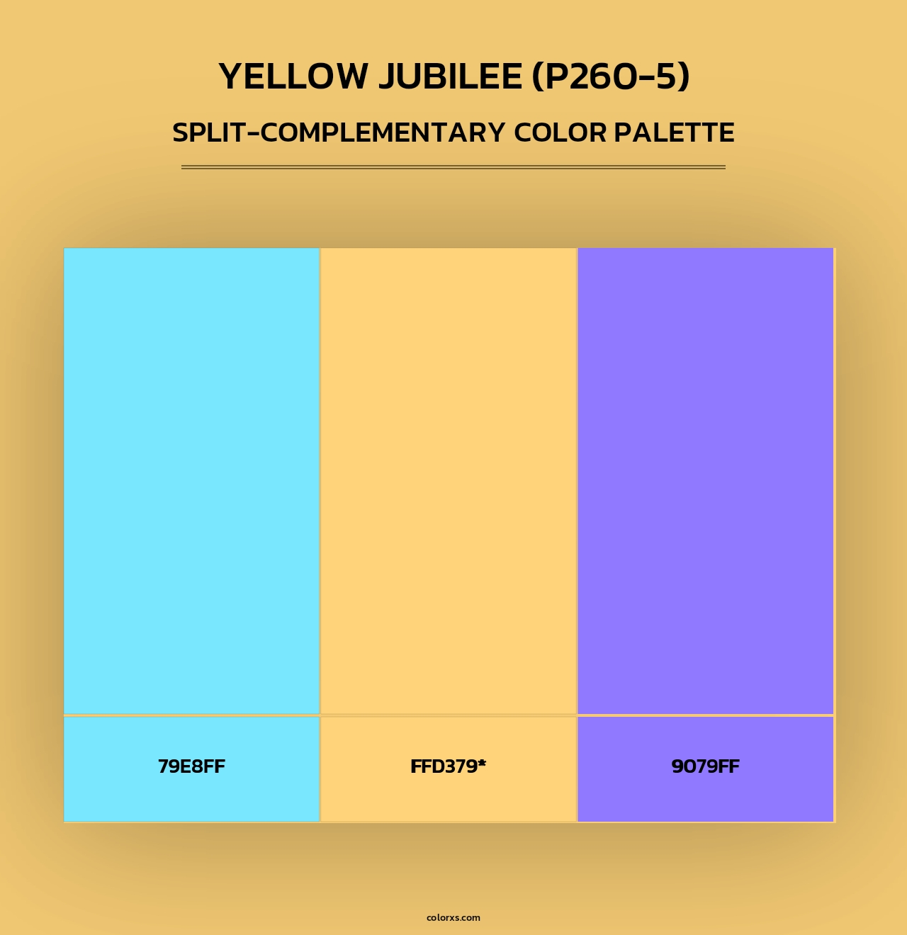 Yellow Jubilee (P260-5) - Split-Complementary Color Palette