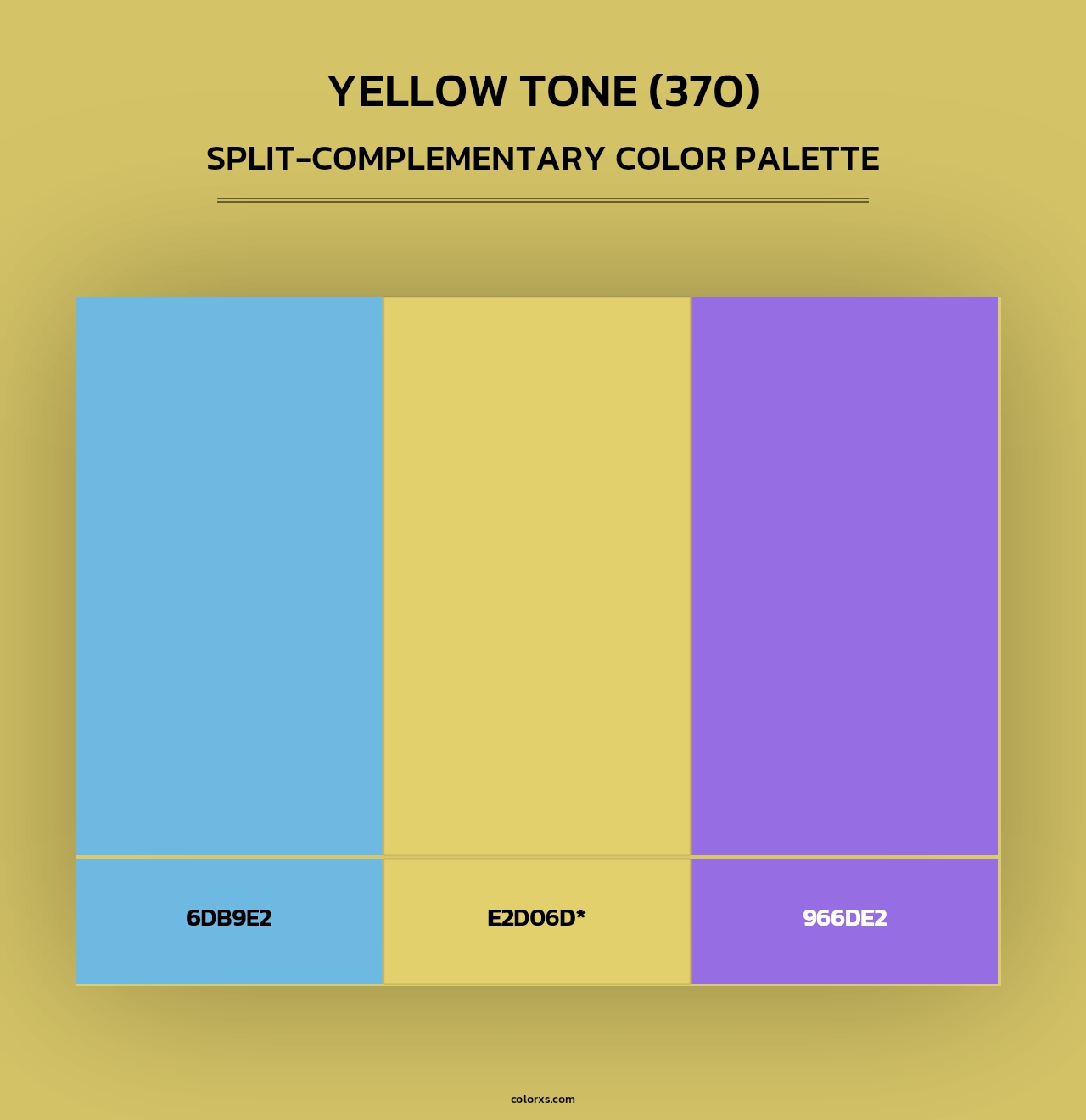 Yellow Tone (370) - Split-Complementary Color Palette