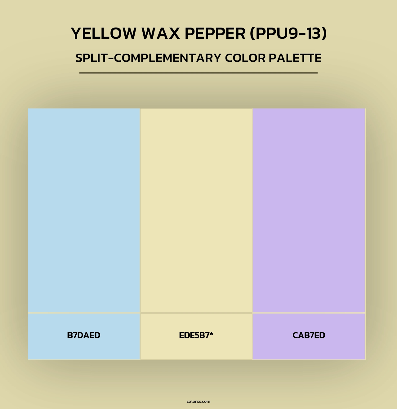 Yellow Wax Pepper (PPU9-13) - Split-Complementary Color Palette