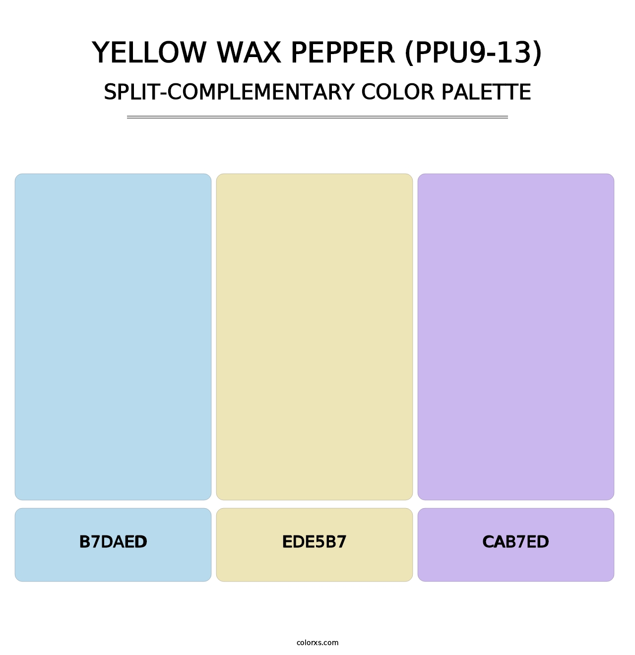 Yellow Wax Pepper (PPU9-13) - Split-Complementary Color Palette