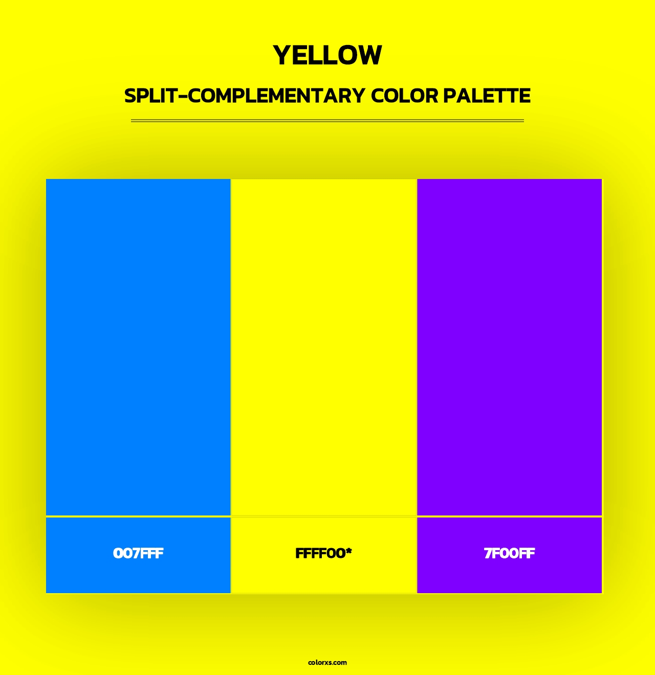 Yellow - Split-Complementary Color Palette