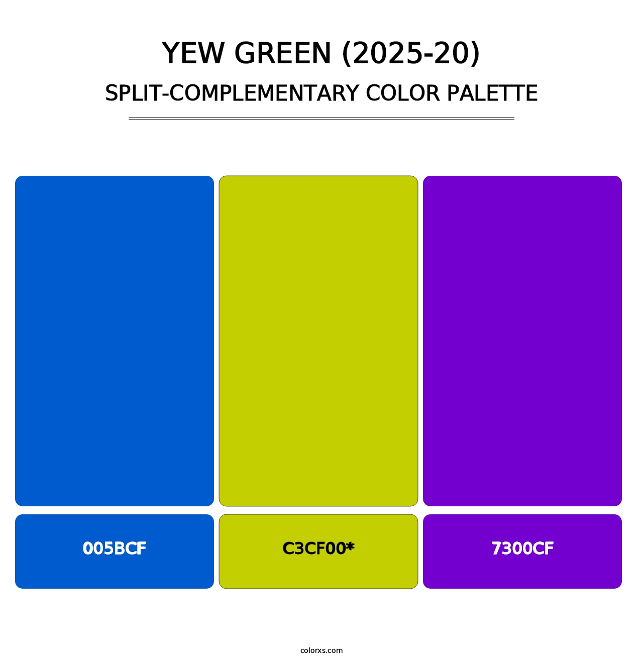 Yew Green (2025-20) - Split-Complementary Color Palette