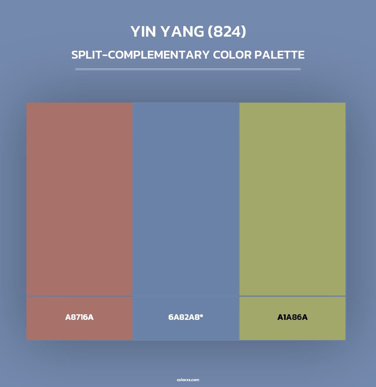 Yin Yang (824) - Split-Complementary Color Palette