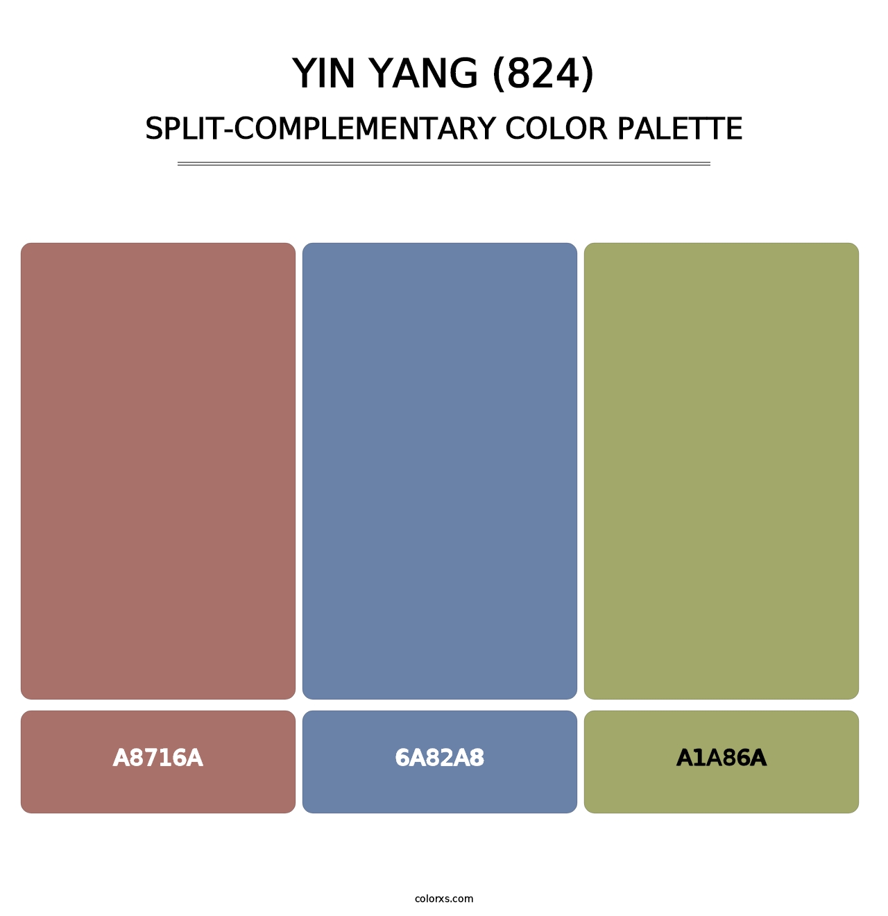 Yin Yang (824) - Split-Complementary Color Palette