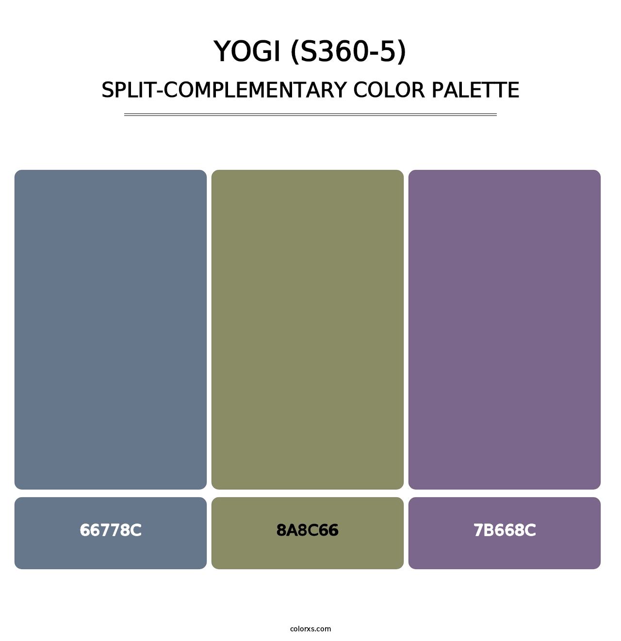 Yogi (S360-5) - Split-Complementary Color Palette