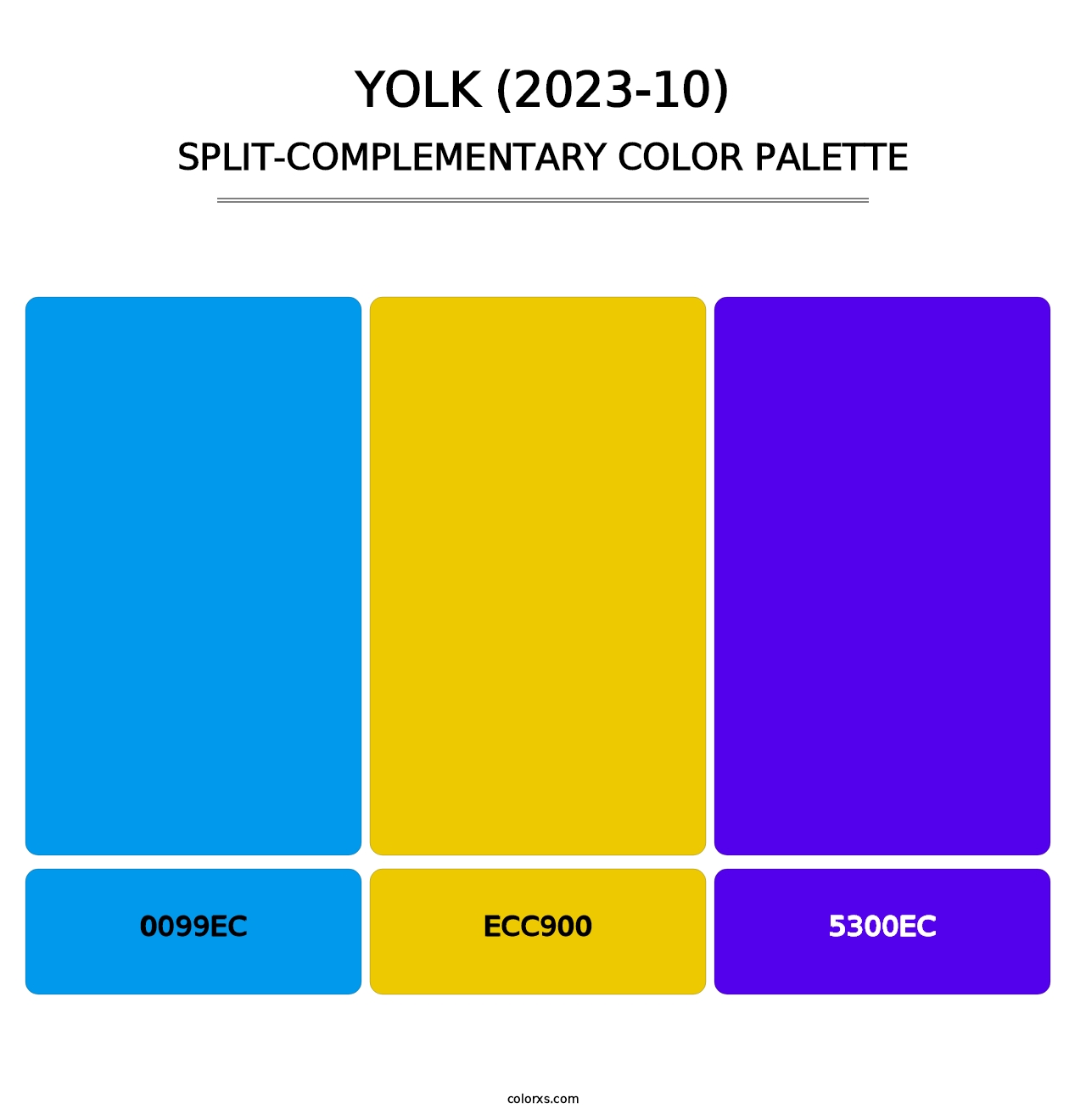 Yolk (2023-10) - Split-Complementary Color Palette