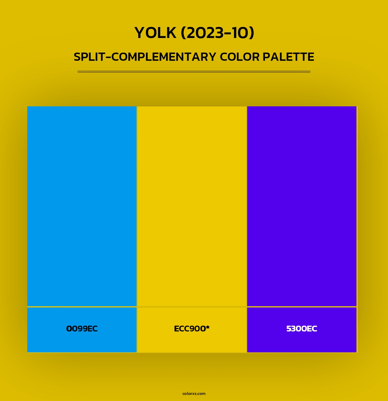 Yolk (2023-10) - Split-Complementary Color Palette