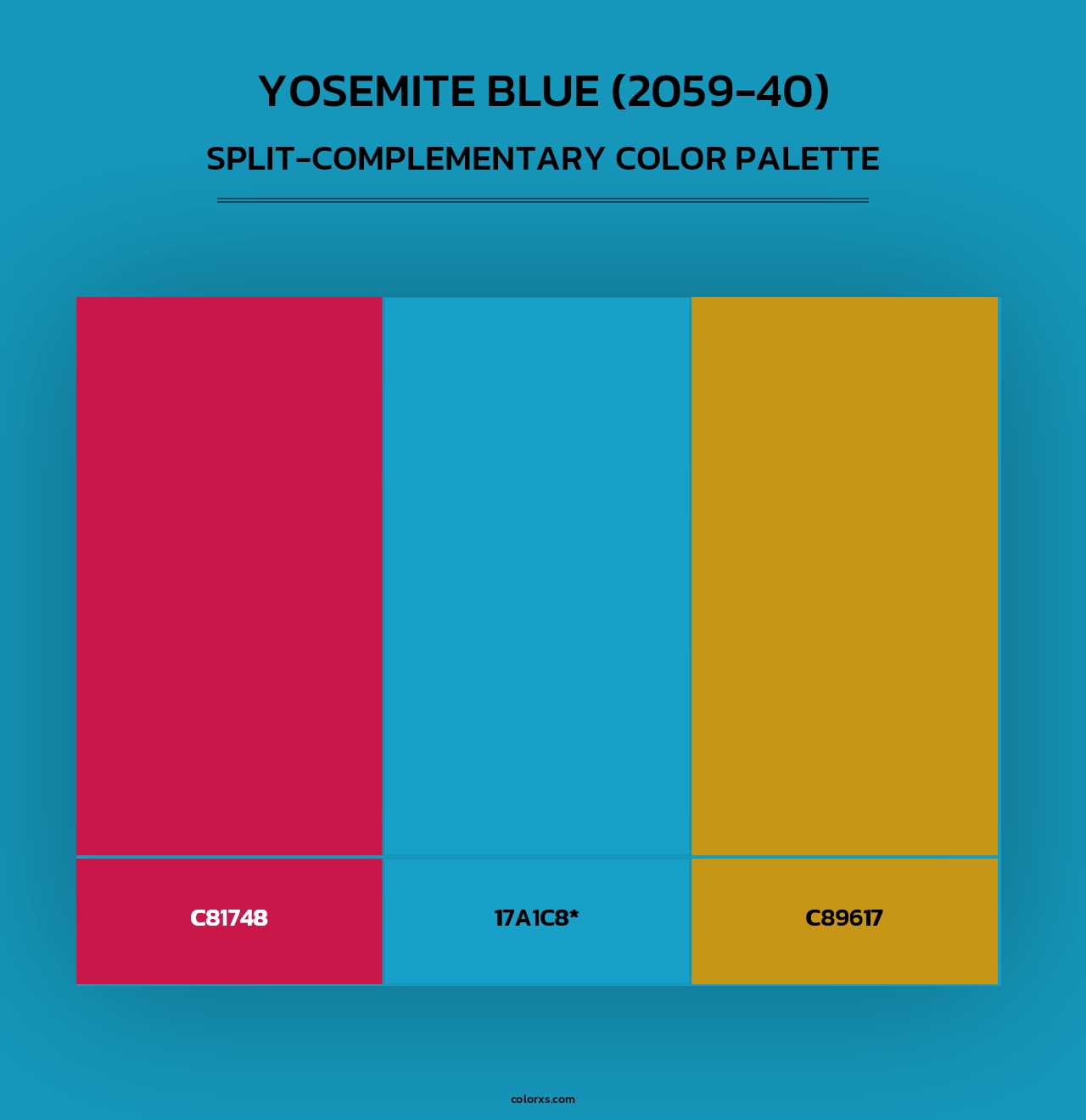 Yosemite Blue (2059-40) - Split-Complementary Color Palette