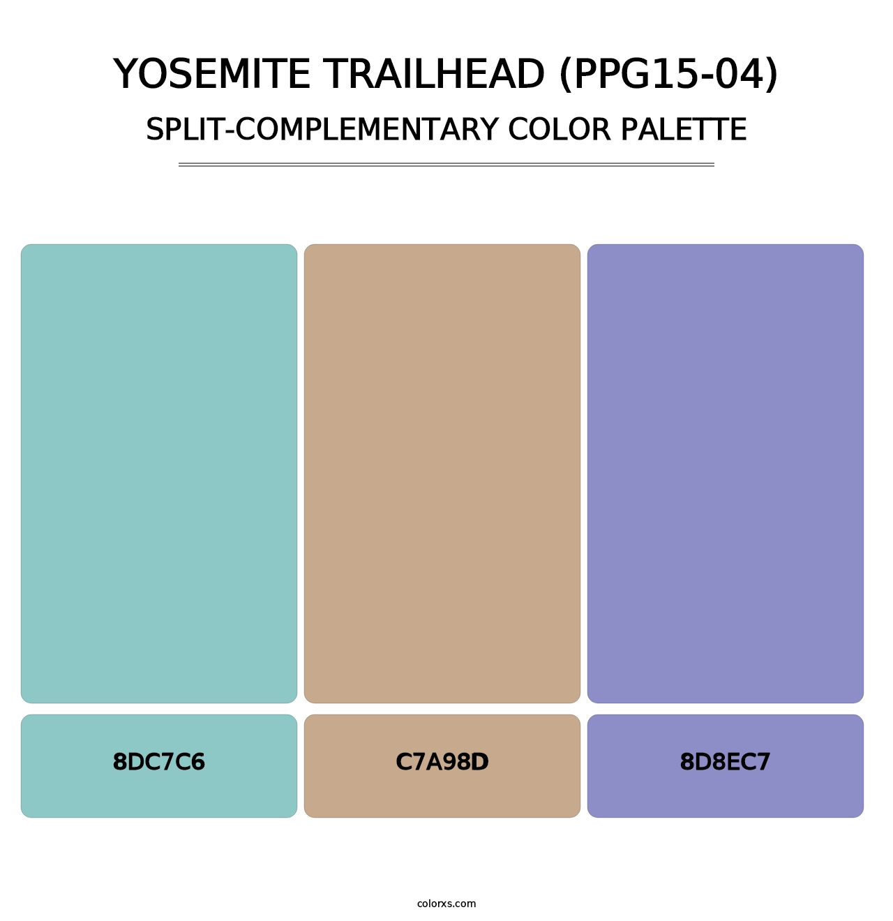 Yosemite Trailhead (PPG15-04) - Split-Complementary Color Palette