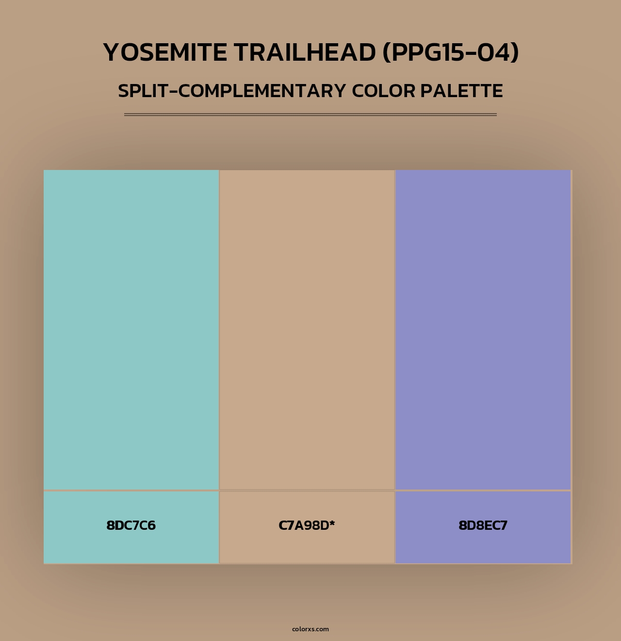 Yosemite Trailhead (PPG15-04) - Split-Complementary Color Palette