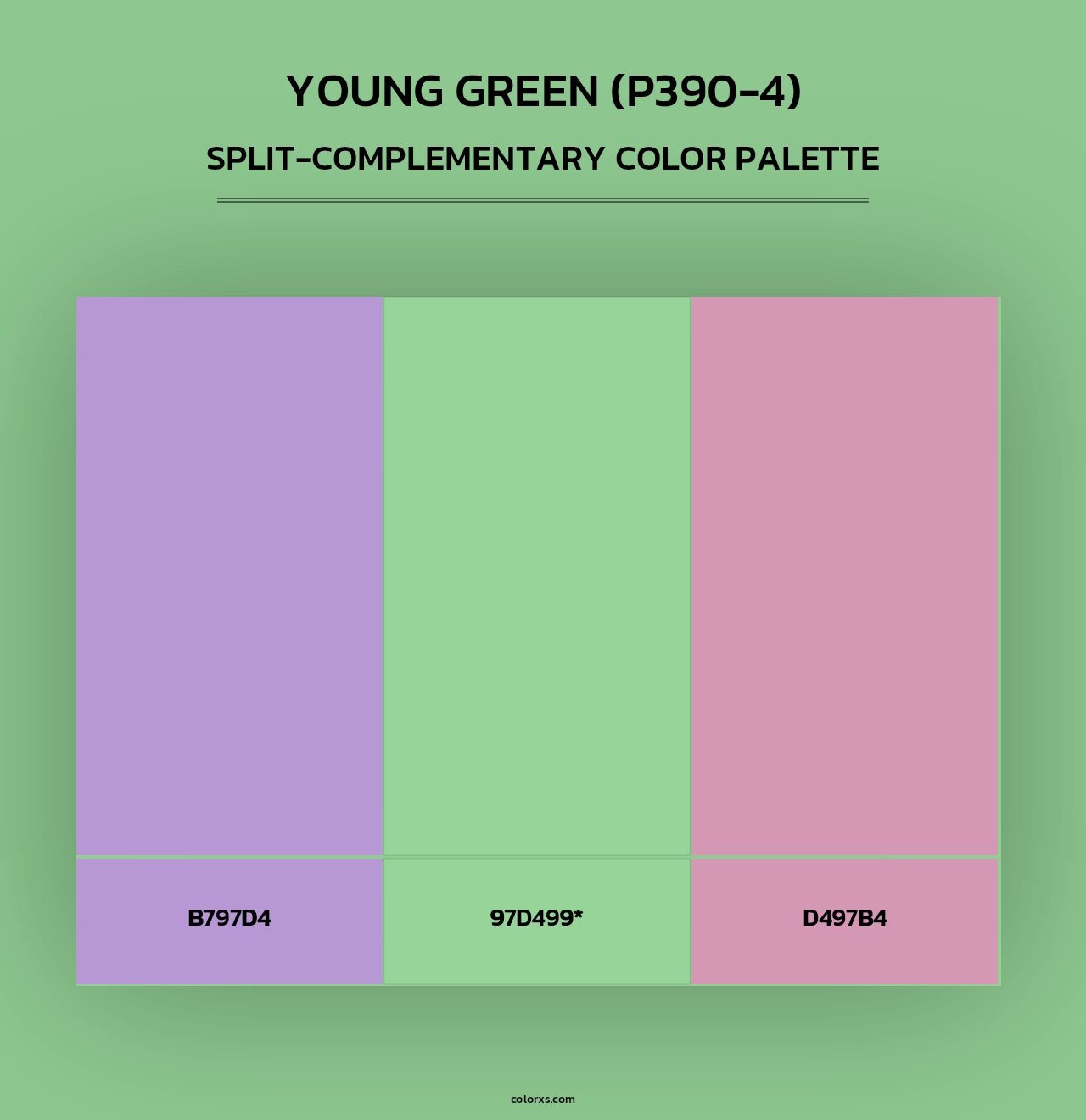 Young Green (P390-4) - Split-Complementary Color Palette
