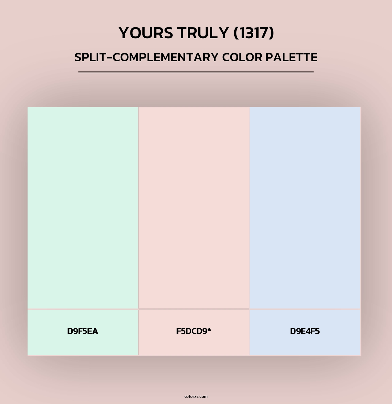 Yours Truly (1317) - Split-Complementary Color Palette