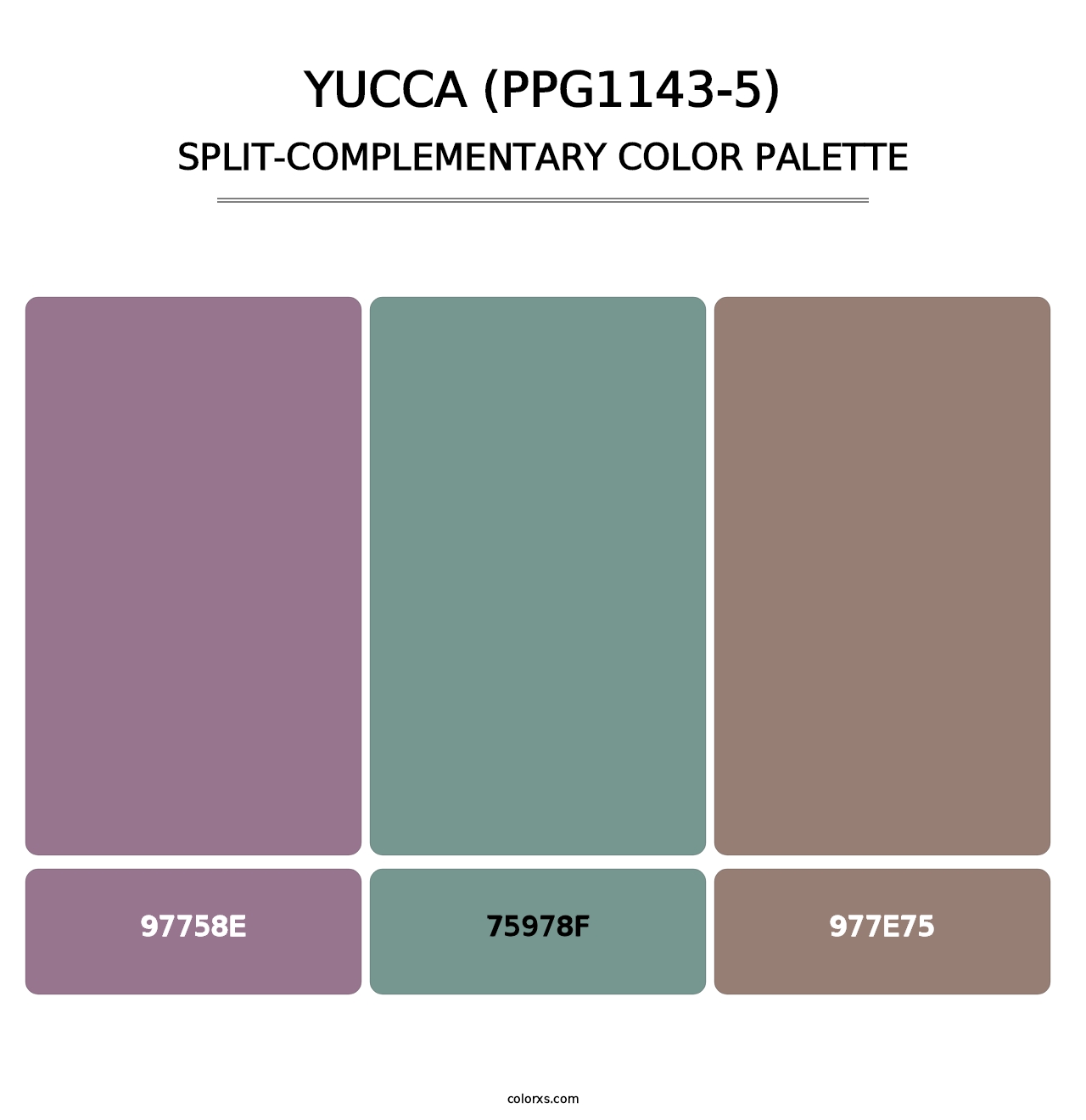 Yucca (PPG1143-5) - Split-Complementary Color Palette