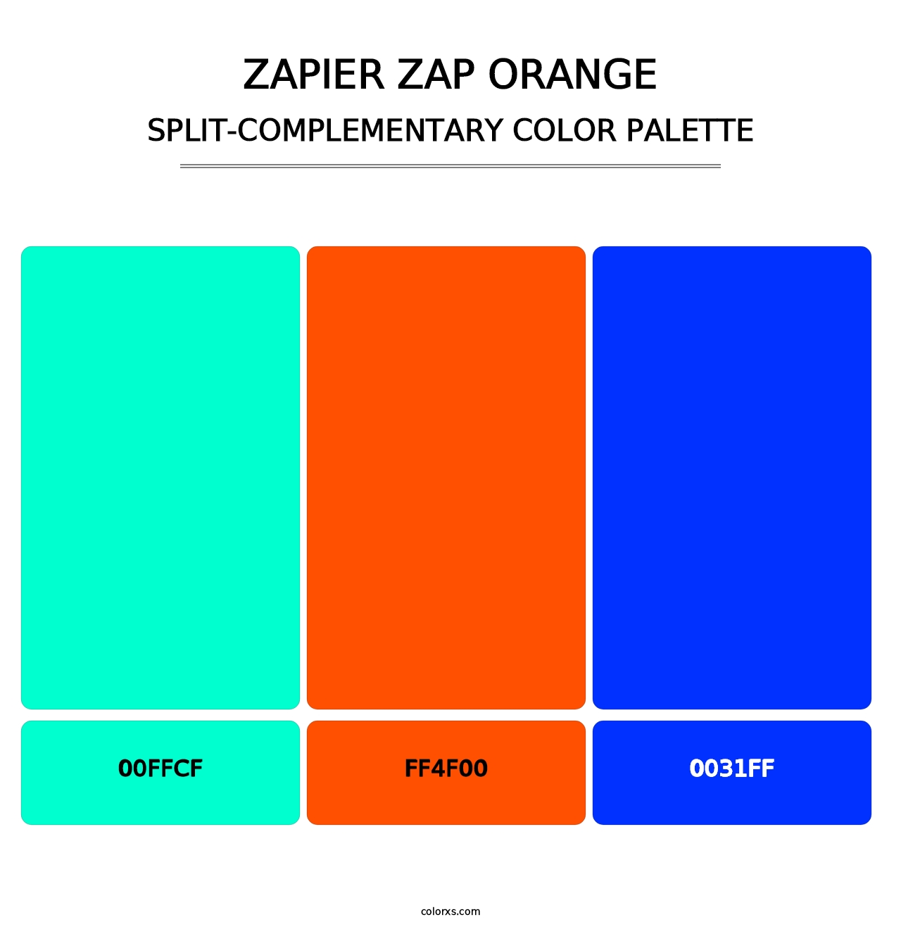 Zapier Zap Orange - Split-Complementary Color Palette