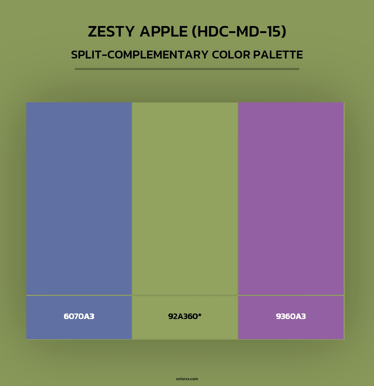 Zesty Apple (HDC-MD-15) - Split-Complementary Color Palette