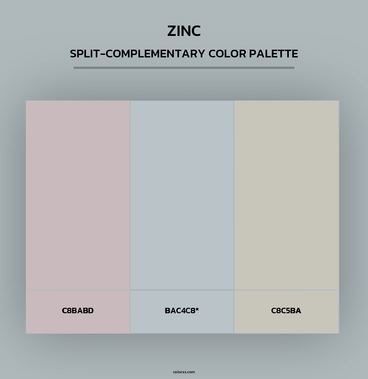 Zinc - Split-Complementary Color Palette