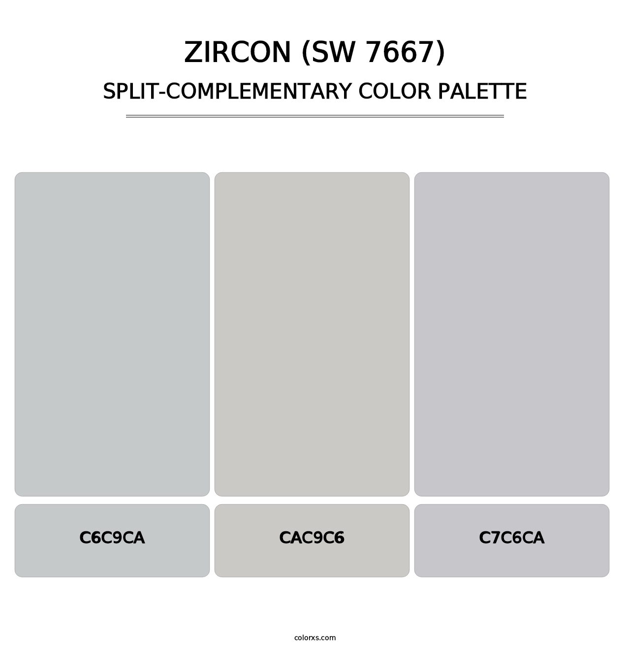Zircon (SW 7667) - Split-Complementary Color Palette