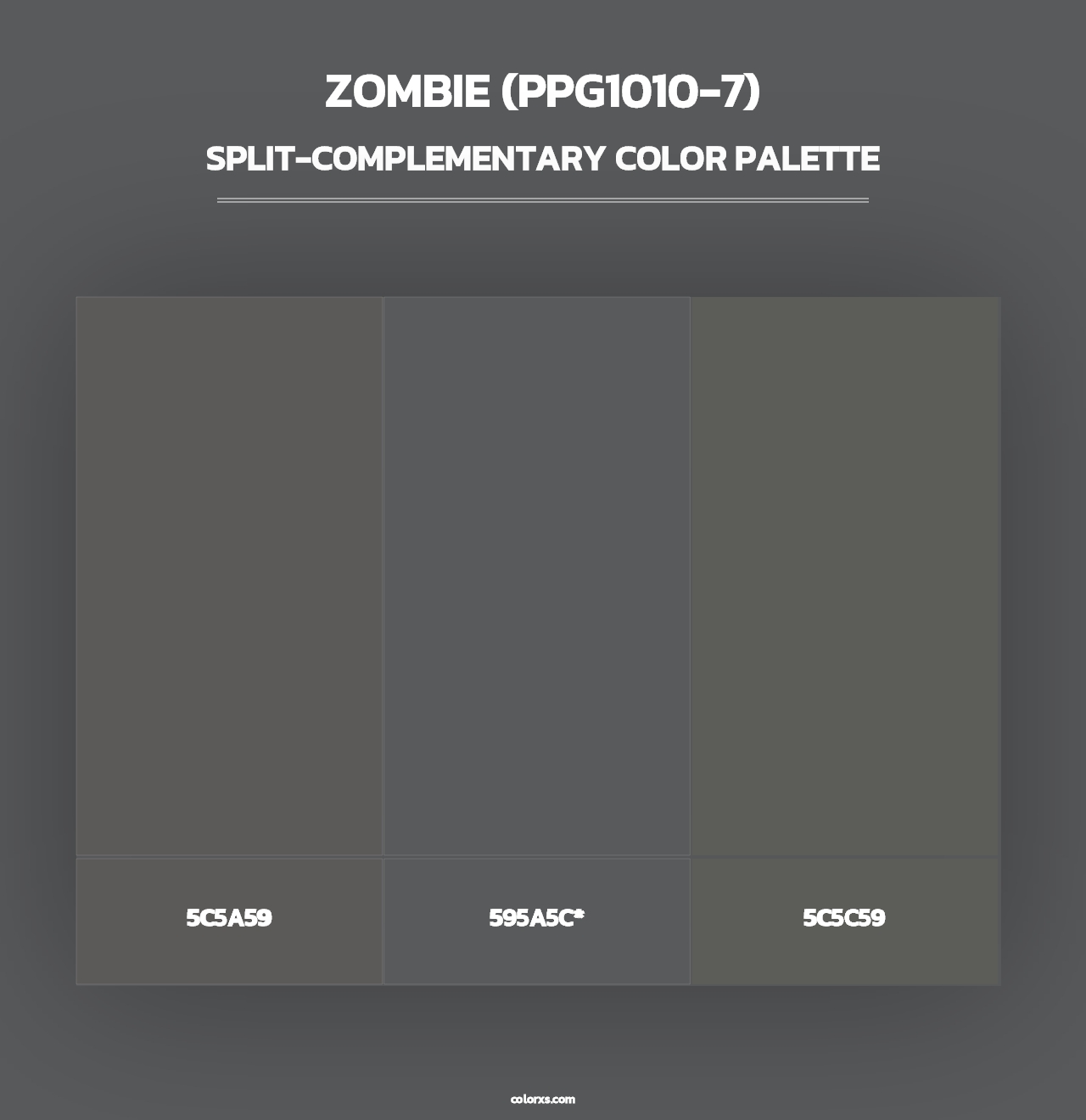 Zombie (PPG1010-7) - Split-Complementary Color Palette