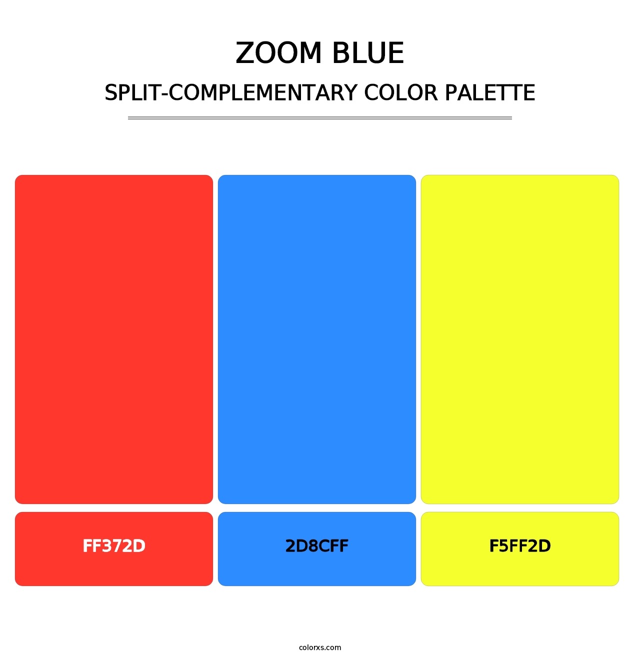 Zoom Blue - Split-Complementary Color Palette