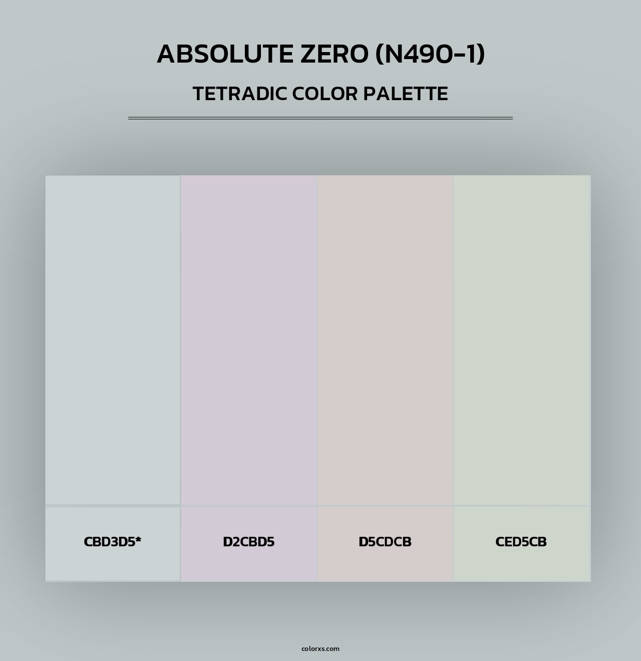 Absolute Zero (N490-1) - Tetradic Color Palette