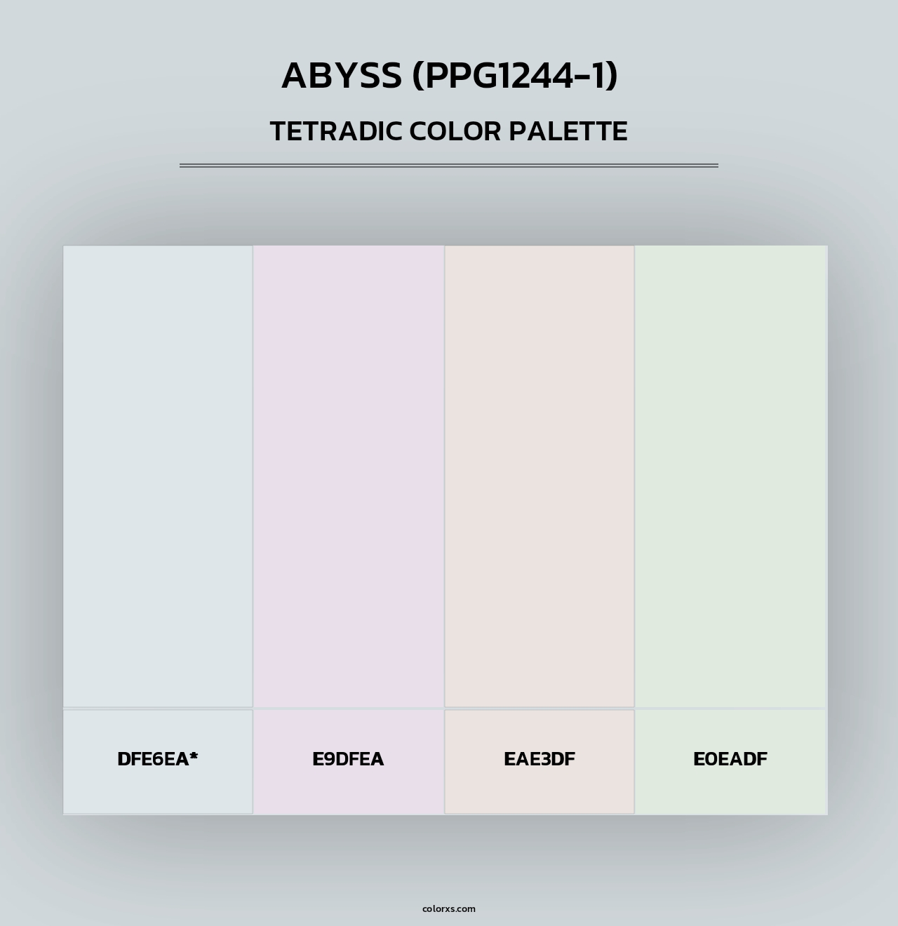 Abyss (PPG1244-1) - Tetradic Color Palette