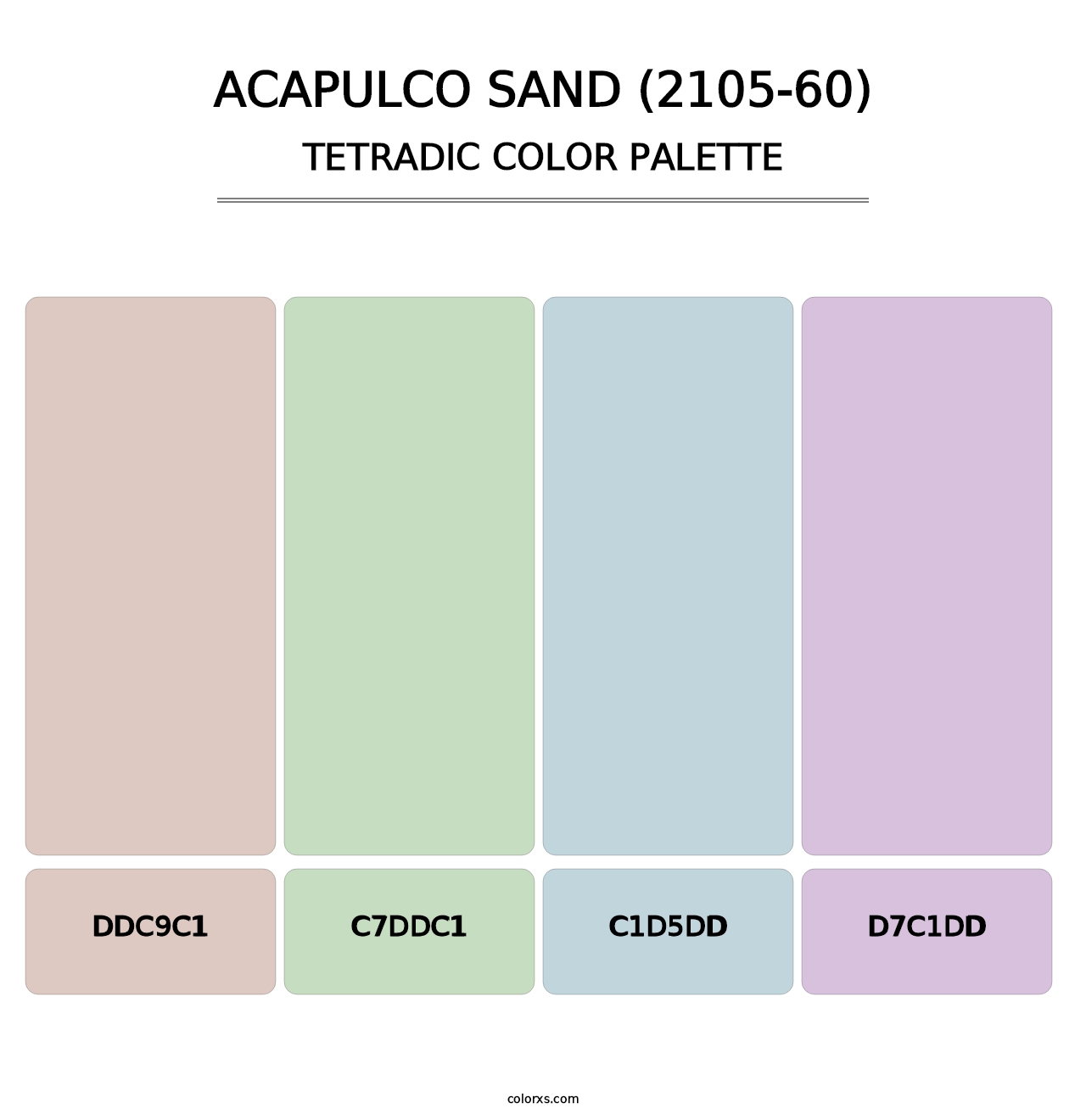 Acapulco Sand (2105-60) - Tetradic Color Palette
