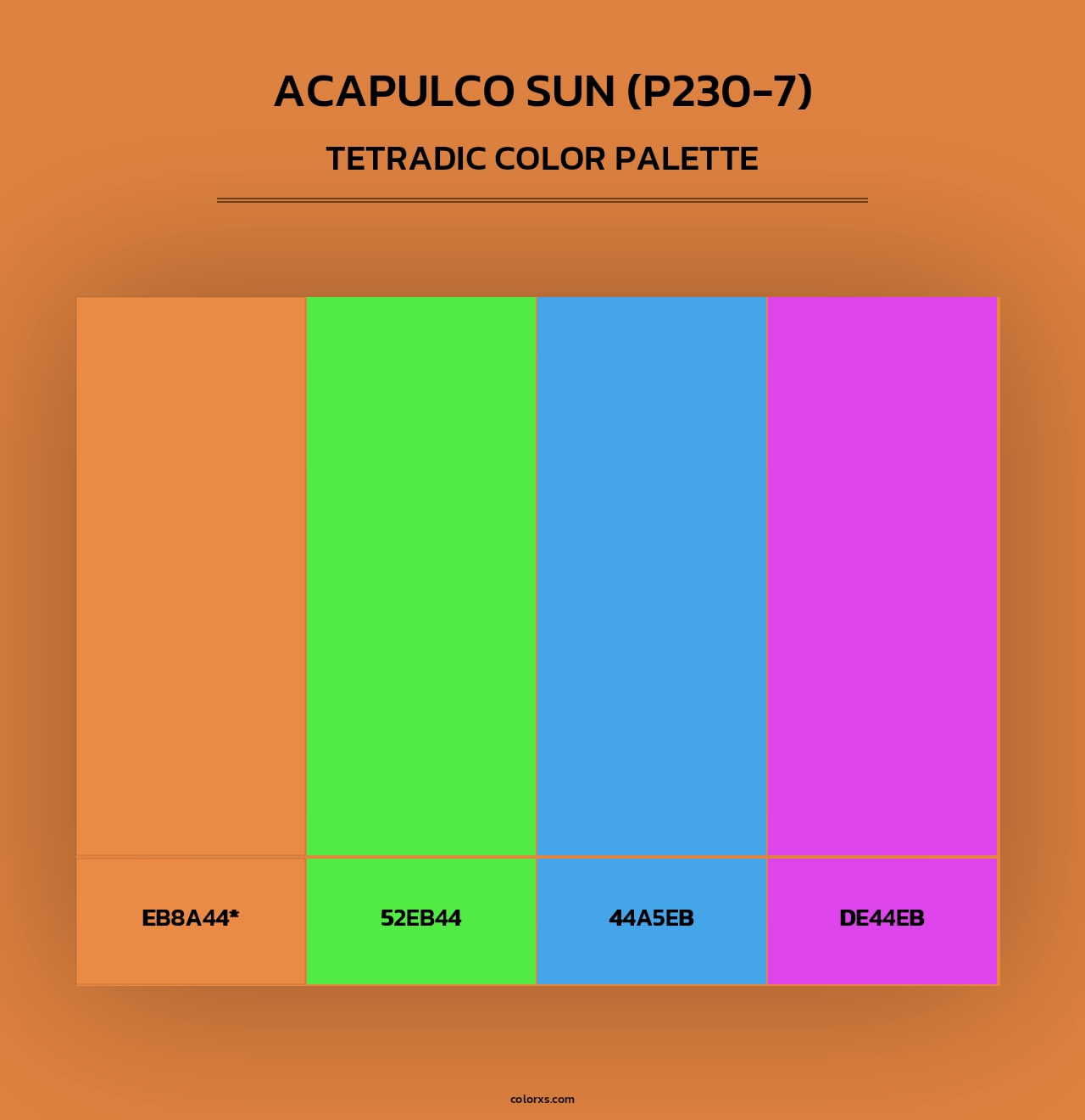 Acapulco Sun (P230-7) - Tetradic Color Palette