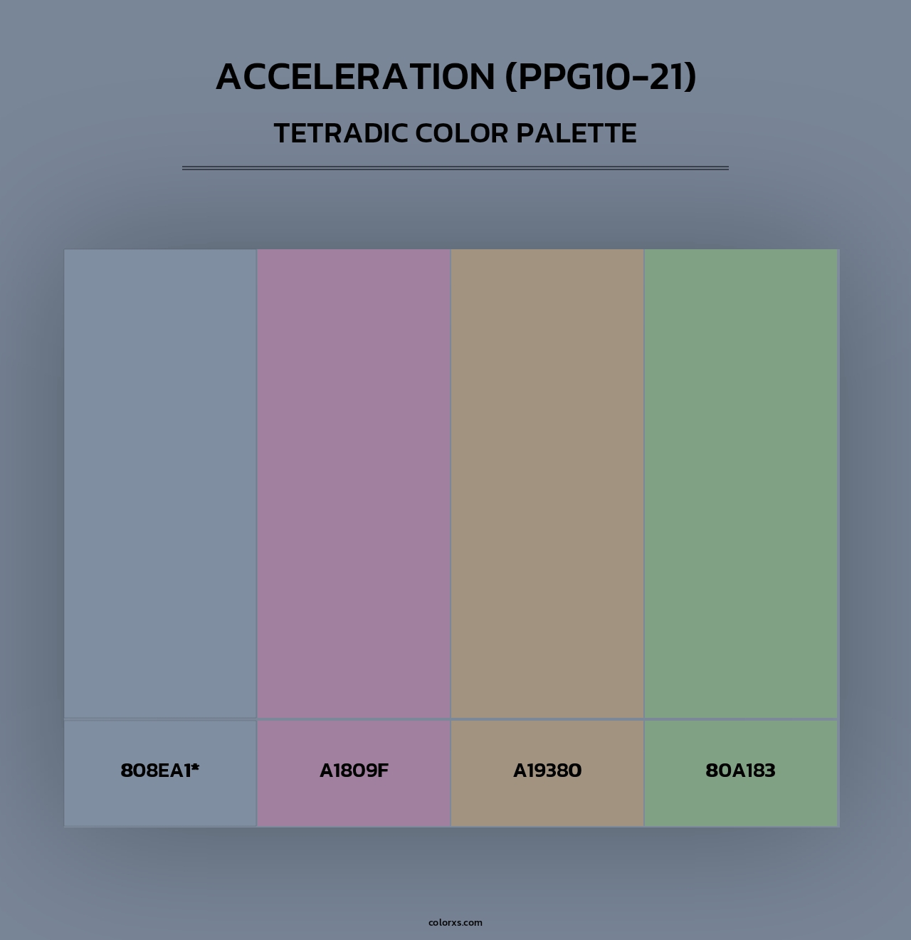 Acceleration (PPG10-21) - Tetradic Color Palette