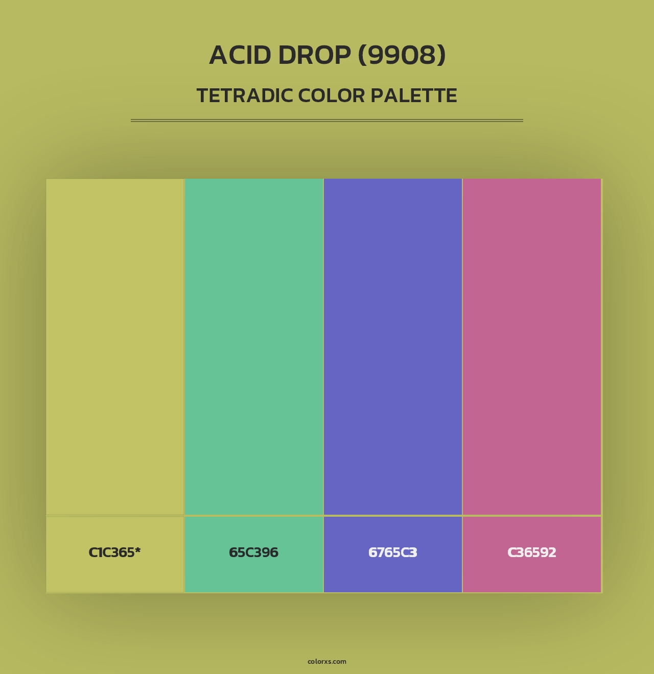 Acid Drop (9908) - Tetradic Color Palette