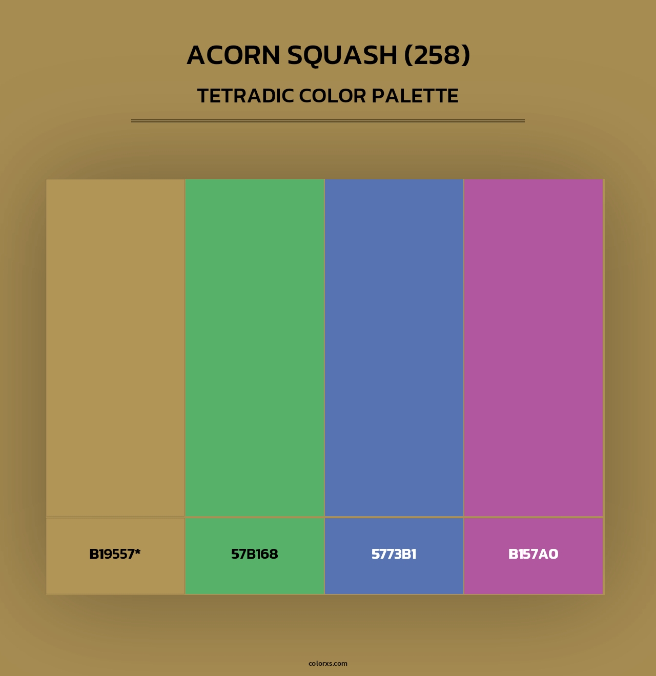 Acorn Squash (258) - Tetradic Color Palette