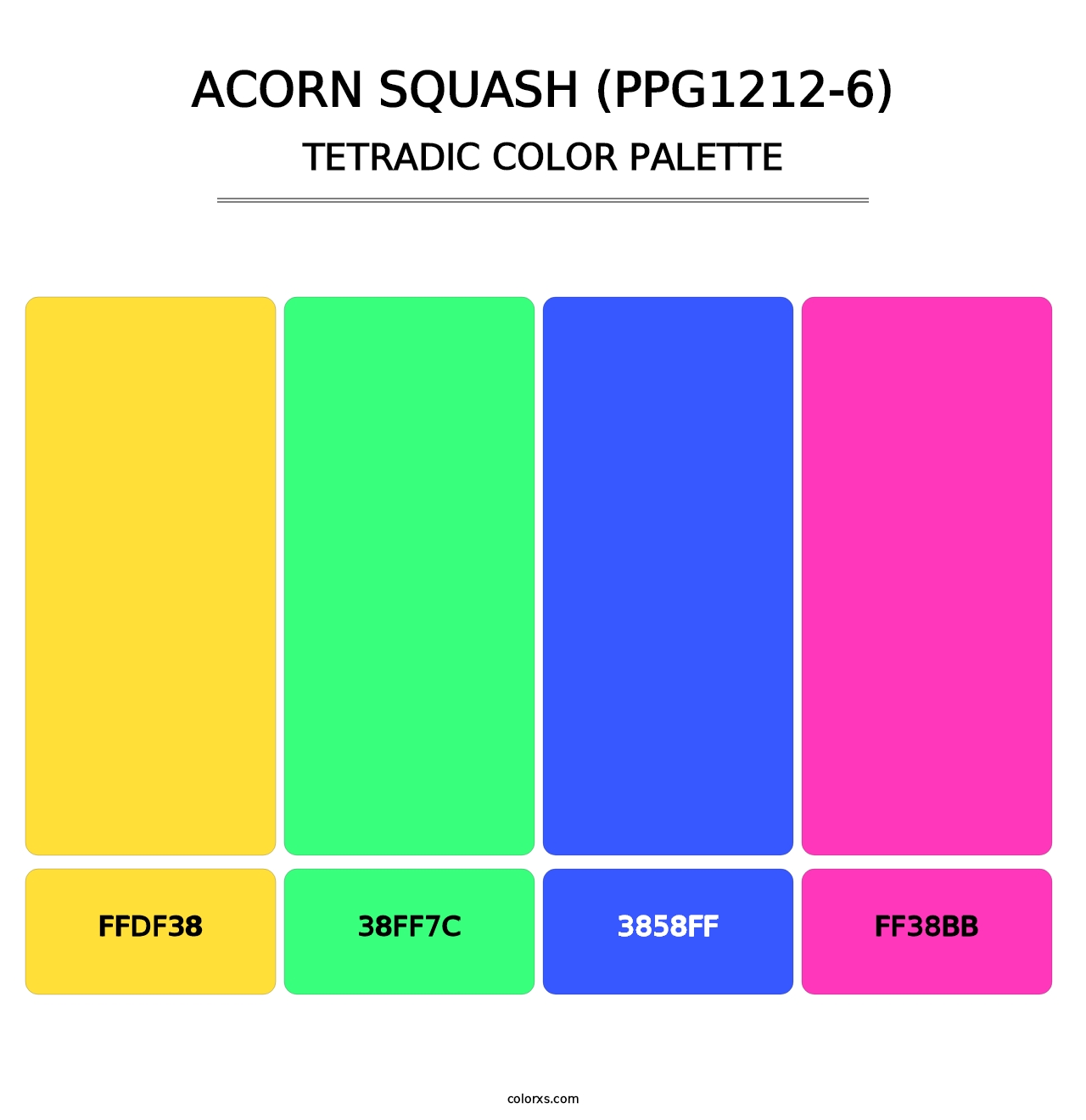 Acorn Squash (PPG1212-6) - Tetradic Color Palette