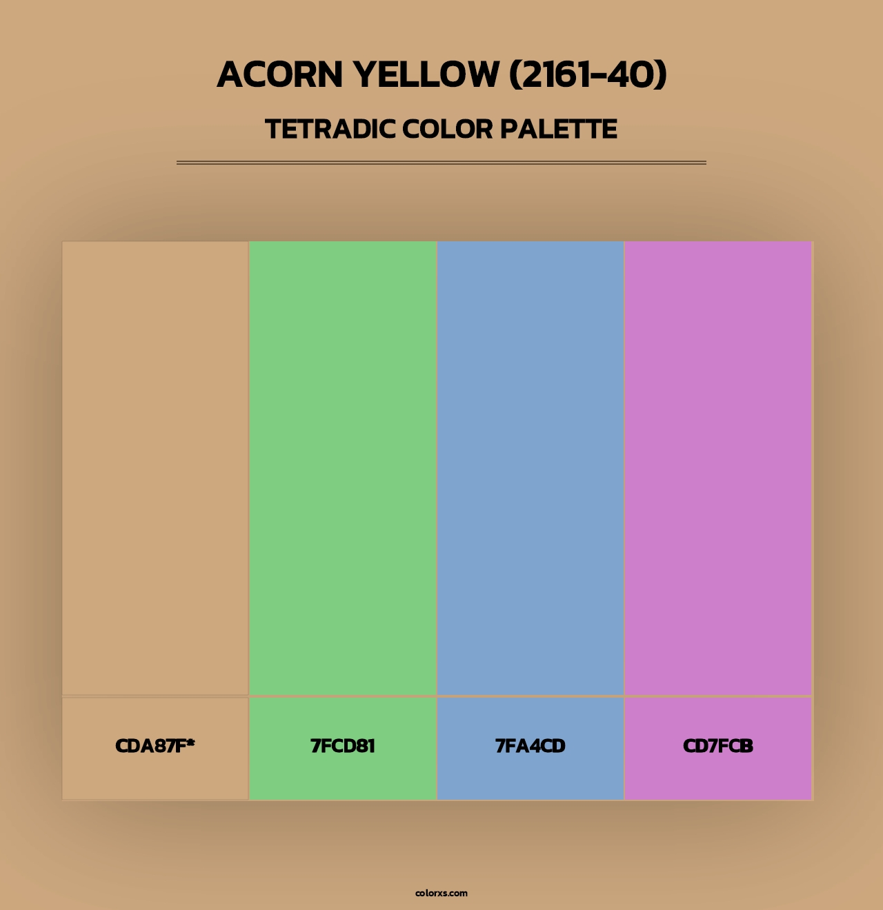 Acorn Yellow (2161-40) - Tetradic Color Palette