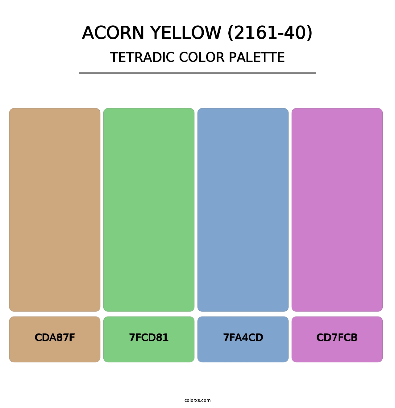 Acorn Yellow (2161-40) - Tetradic Color Palette