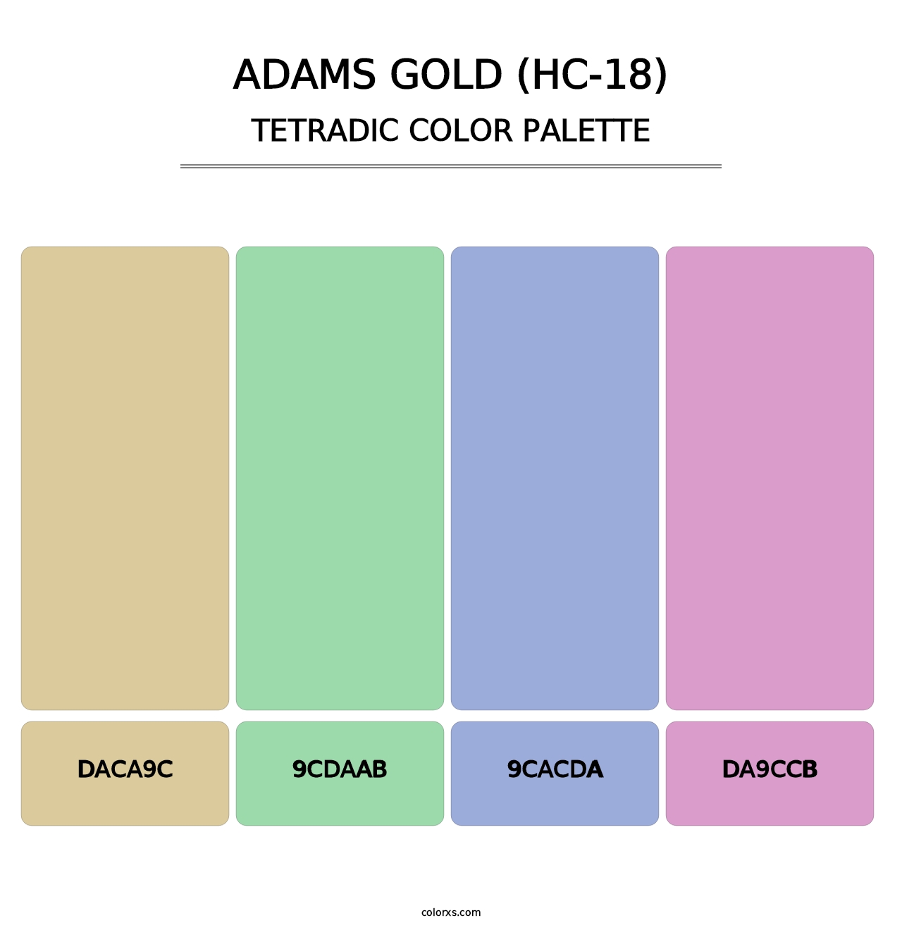Adams Gold (HC-18) - Tetradic Color Palette