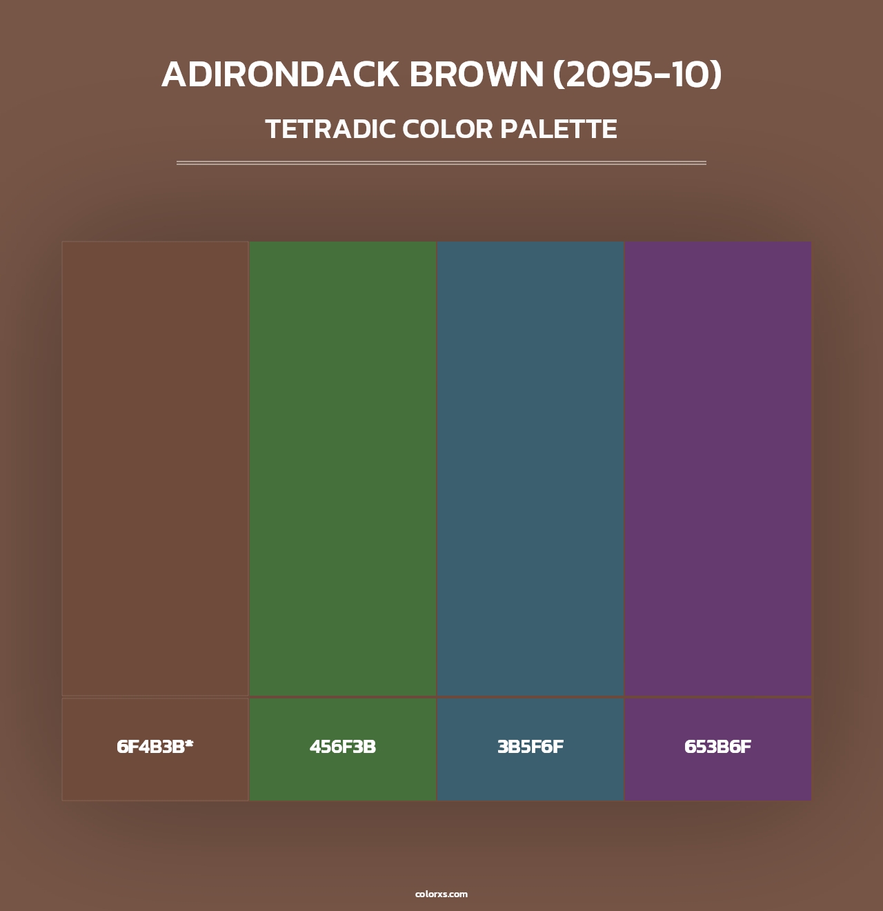 Adirondack Brown (2095-10) - Tetradic Color Palette