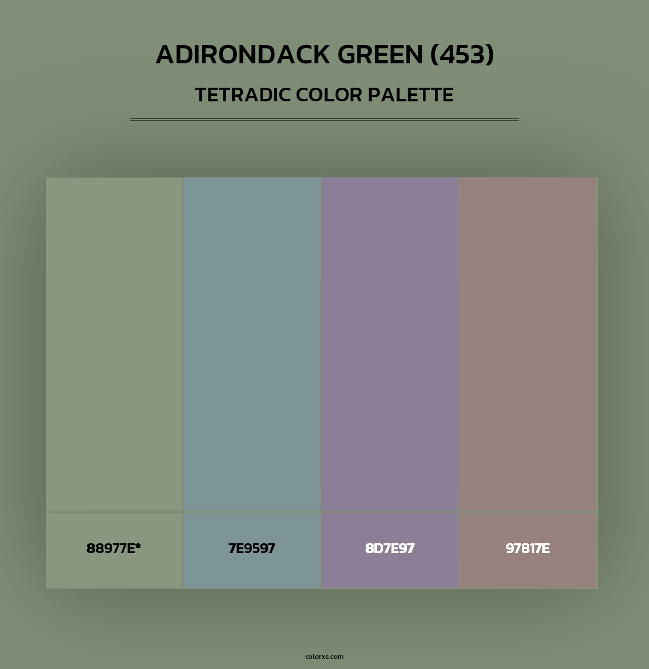 Adirondack Green (453) - Tetradic Color Palette