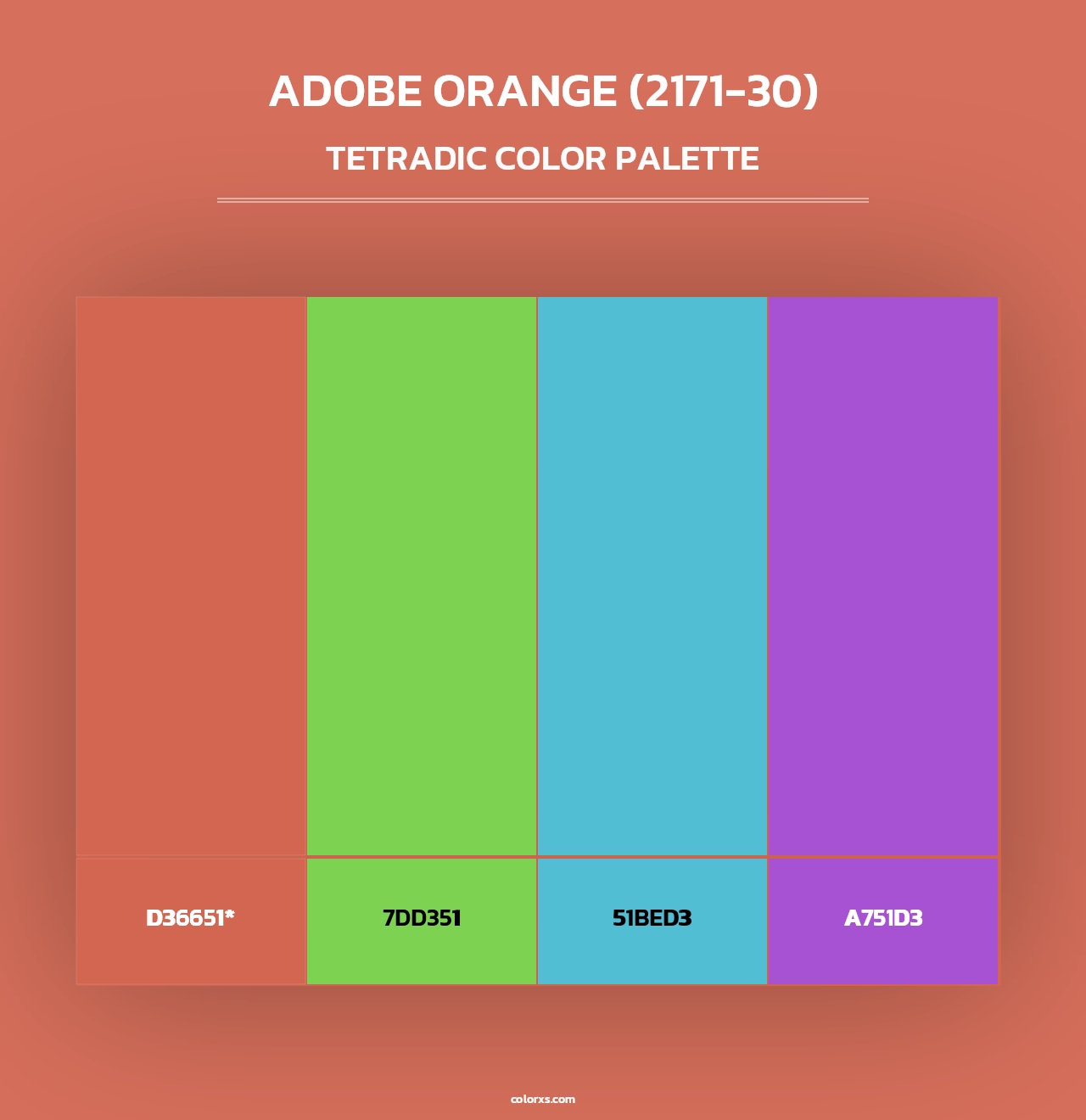 Adobe Orange (2171-30) - Tetradic Color Palette