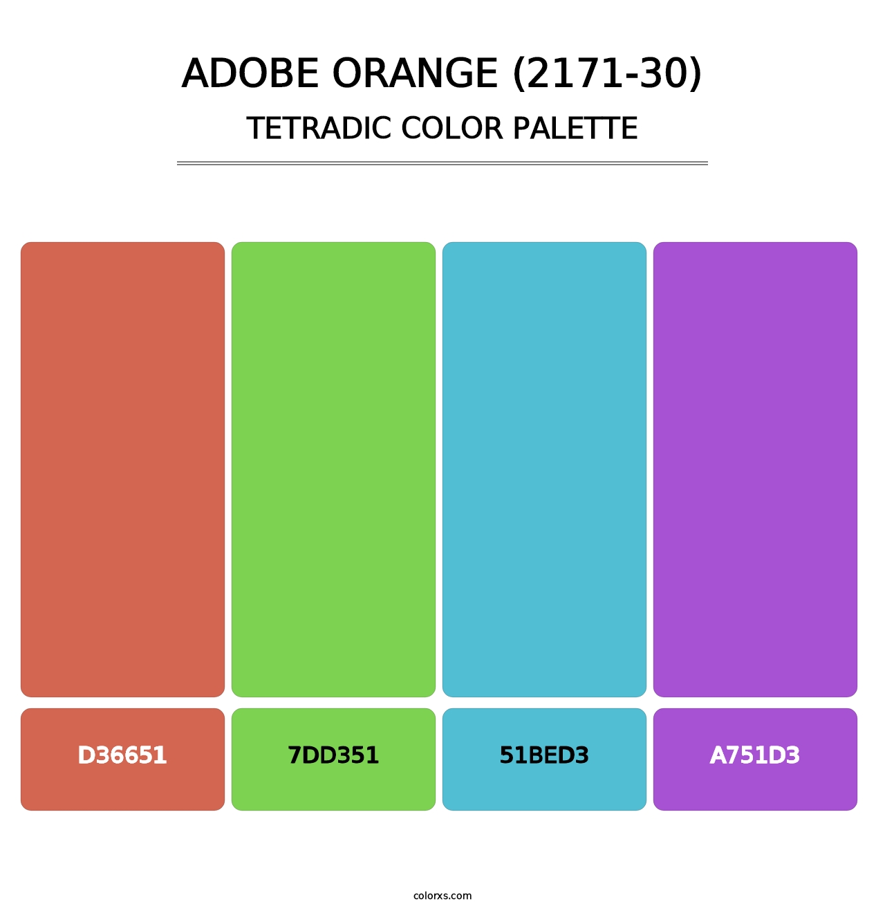 Adobe Orange (2171-30) - Tetradic Color Palette