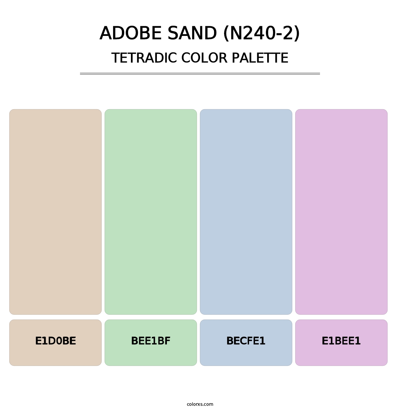 Adobe Sand (N240-2) - Tetradic Color Palette