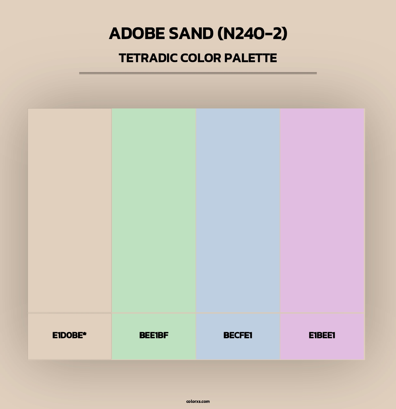 Adobe Sand (N240-2) - Tetradic Color Palette