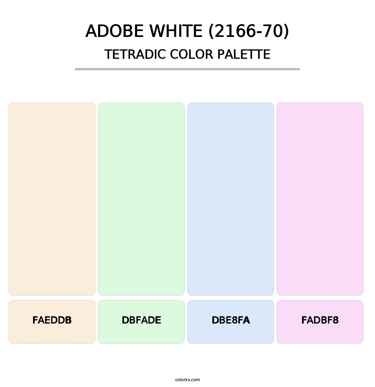 Adobe White (2166-70) - Tetradic Color Palette