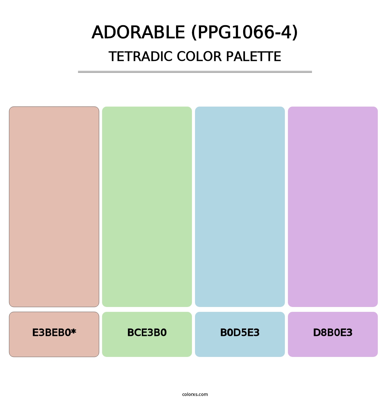 Adorable (PPG1066-4) - Tetradic Color Palette