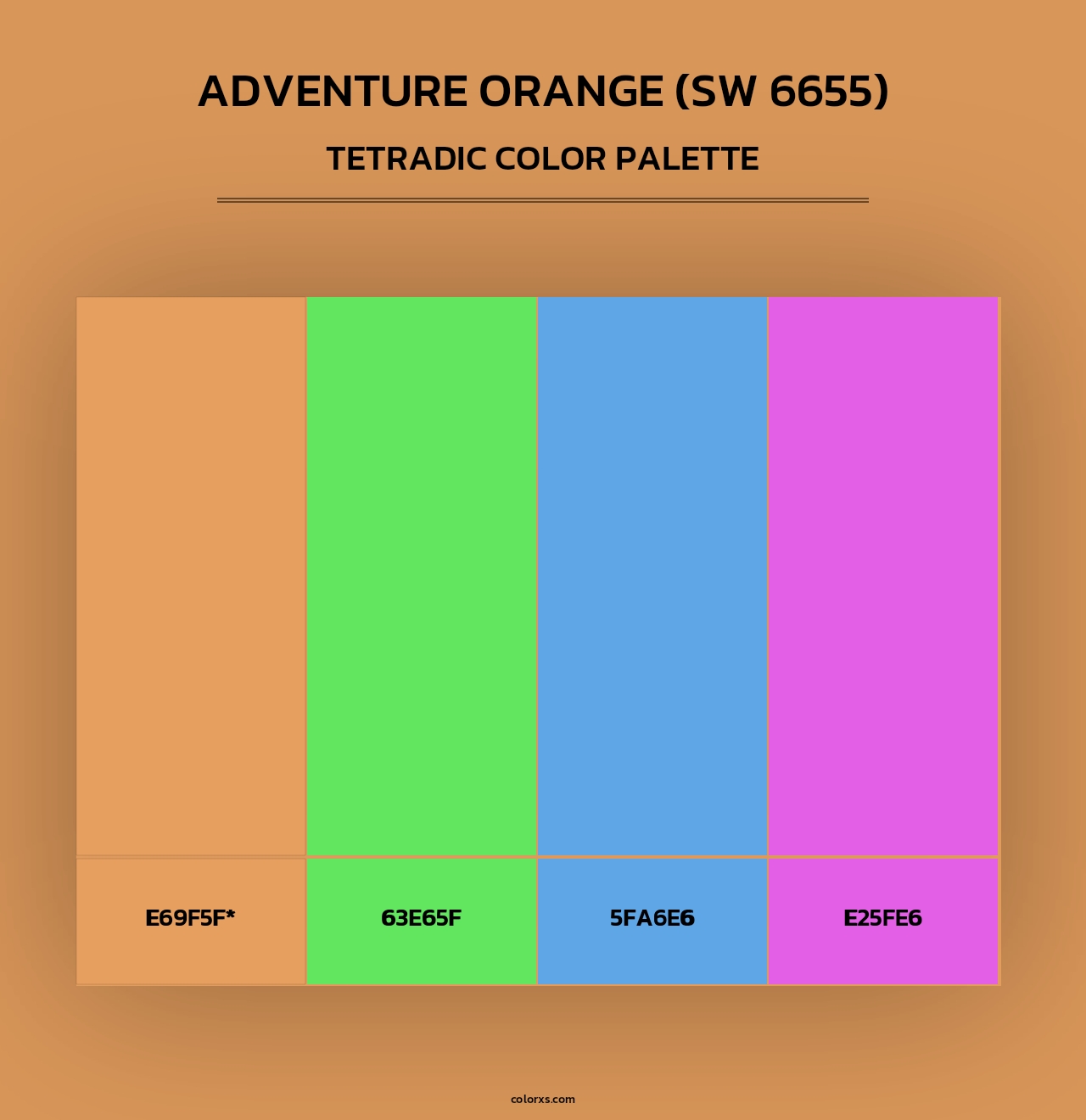 Adventure Orange (SW 6655) - Tetradic Color Palette