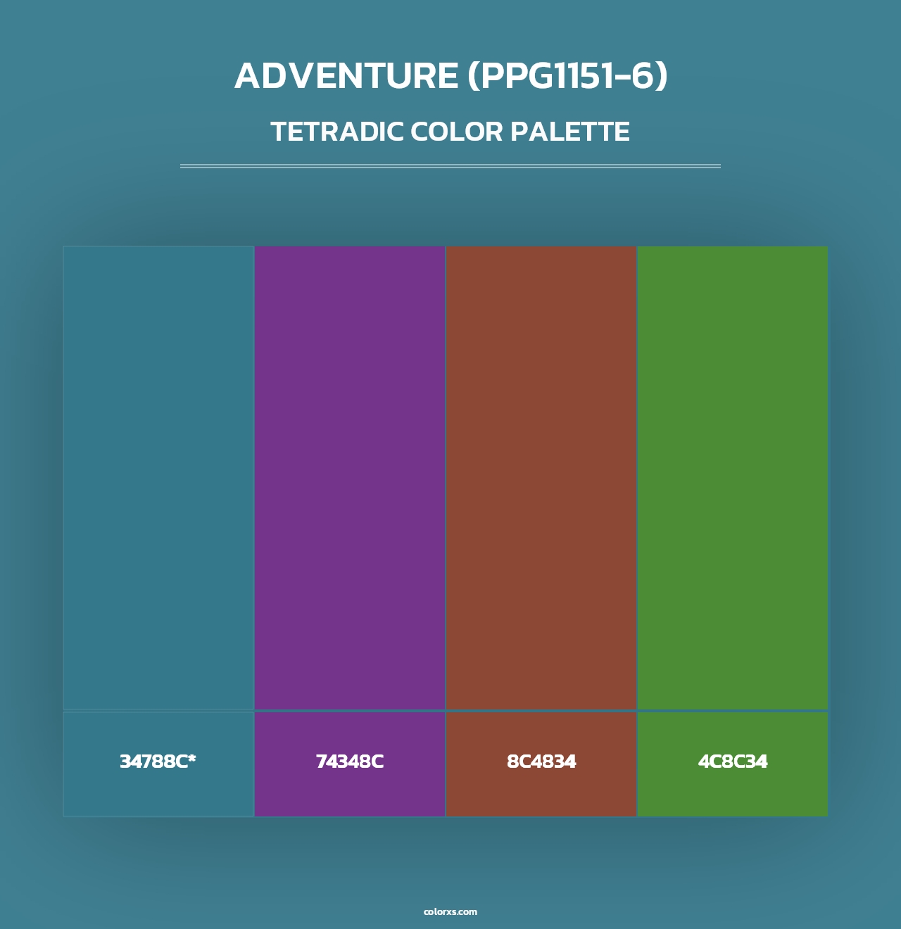 Adventure (PPG1151-6) - Tetradic Color Palette