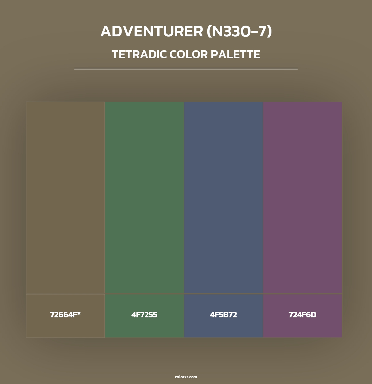 Adventurer (N330-7) - Tetradic Color Palette