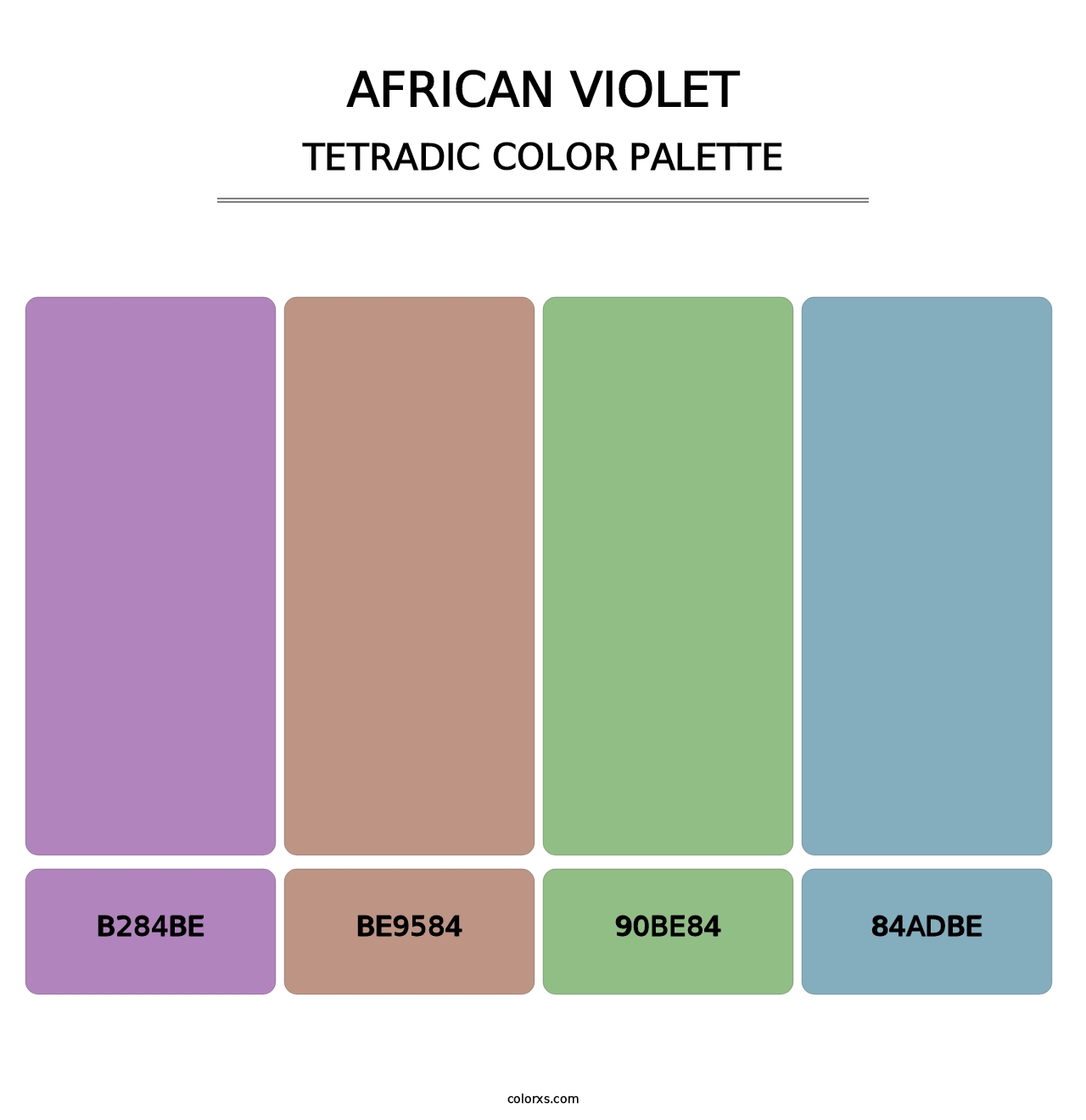 African Violet - Tetradic Color Palette